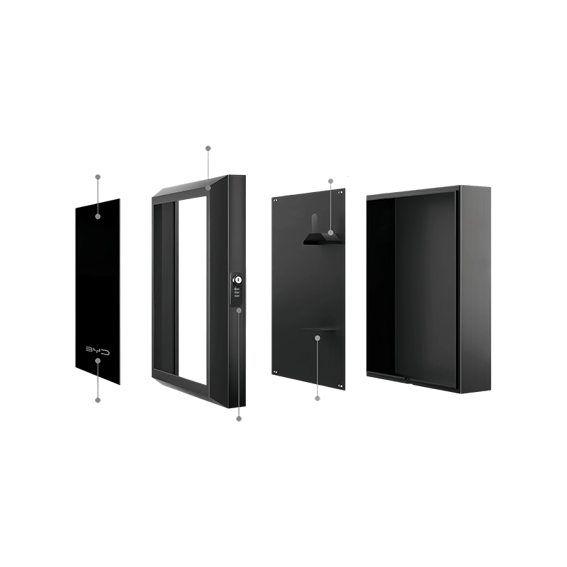 Black / Brown Glass EV Charger Station Protective Enclosure Box